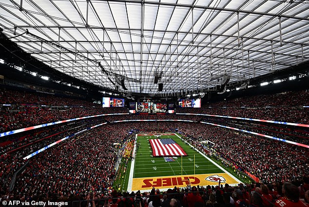 Stadium view during Super Bowl LVIII between the Kansas City Chiefs and the San Francisco 49ers at Allegiant Stadium in Las Vegas, Nevada, February 11, 2024