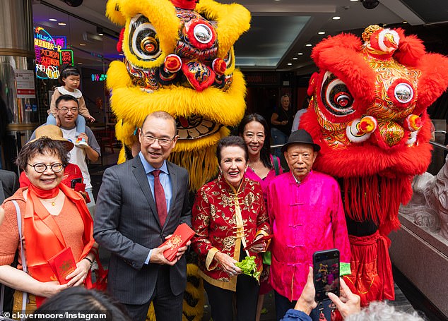 Fordham called out Sydney Mayor Clover Moore (center) for announcing a 16-day Lunar New Year 'celebration'