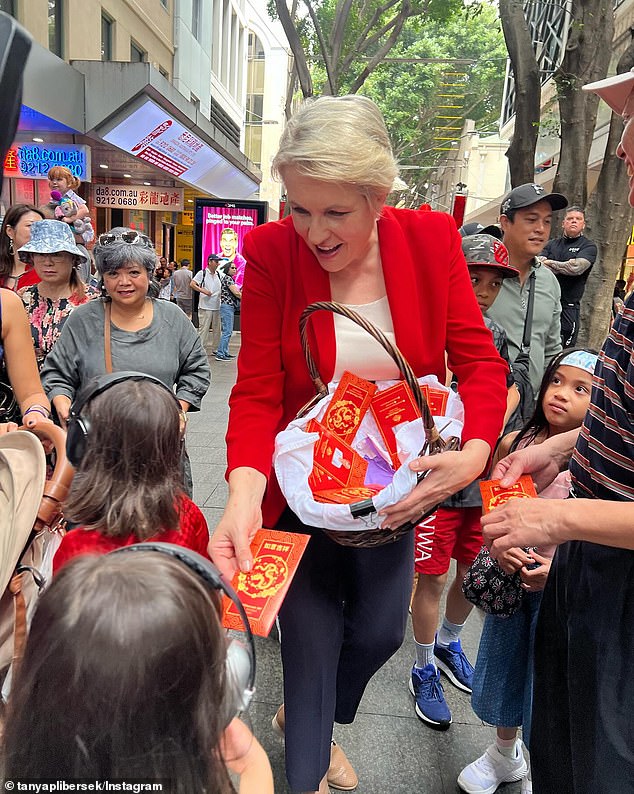 Fordham said other front bench members remained silent on Australia Day, despite some sharing photos in honor of the Lunar New Year (Photo: Environment Minister Tanya Plibersek at a New Year's festival)