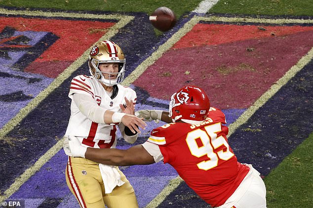 Purdy came close to a second TD pass in the final quarter, but settled for a field goal