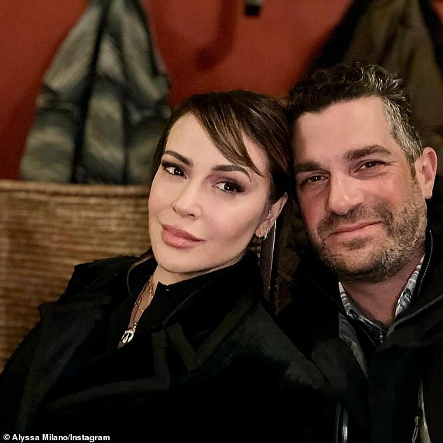 Milano originally set up the 'BIRDS 12U Travel Fund' GoFundMe last year on behalf of her second husband David Bugliari (R, photo January 1) to raise money for the away games of their son's baseball team