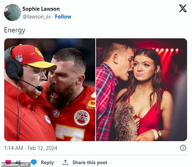 1707734831 294 Social media erupts after Travis Kelce squared up to coach