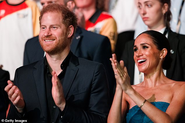 Prince Harry and Meghan were seen at the closing ceremony of the Invictus Games in Dusseldorf, Germany last year