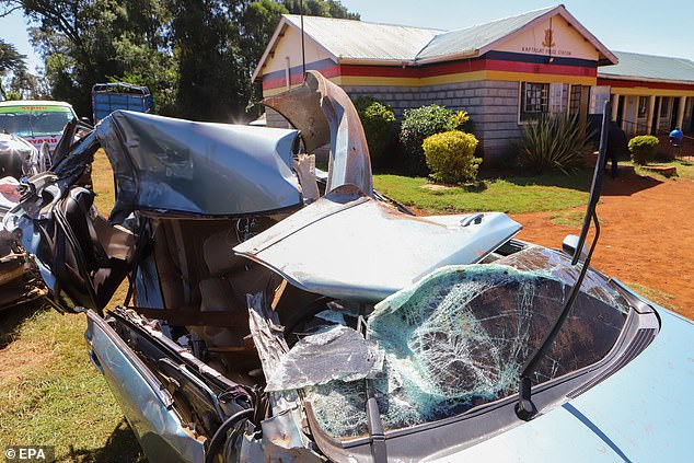 New images have revealed the extent of the damage to Kitptum's Toyota Premio