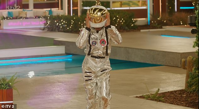 Meanwhile, Toby found himself dressed as an astronaut in a strangely ill-fitting silver suit, prompting viewers to claim he had been 'dirty done' by the producers.