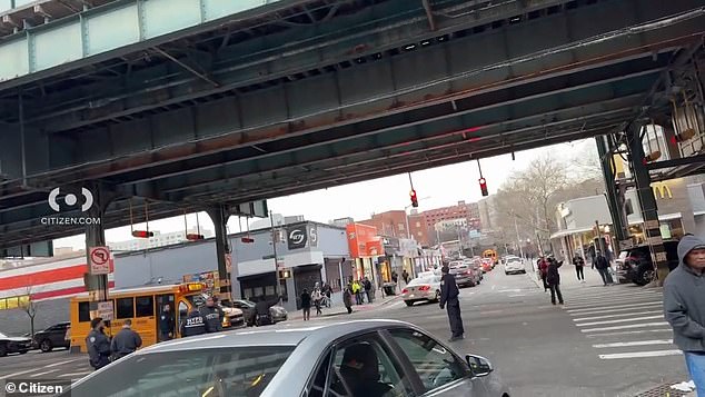 Shots rang out on Platform Uptown 4 of Mount Eden station on Monday afternoon