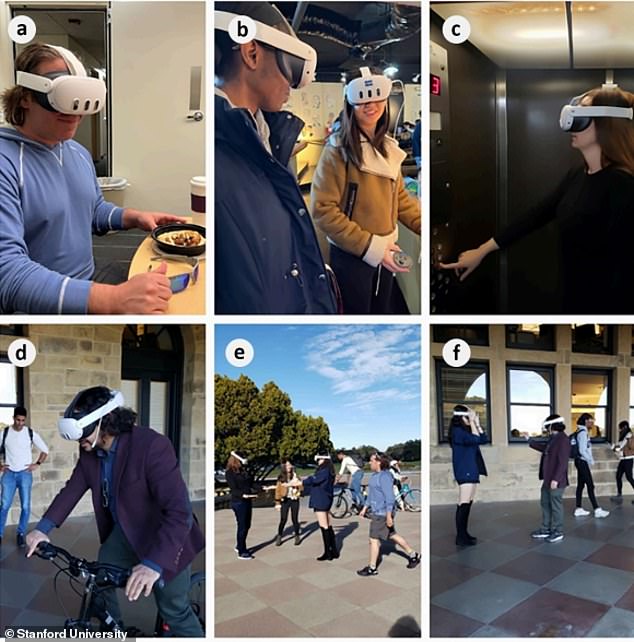 A team of eleven researchers from Stanford University and Michigan University tested the headsets on campus to see how they distorted what they would normally see