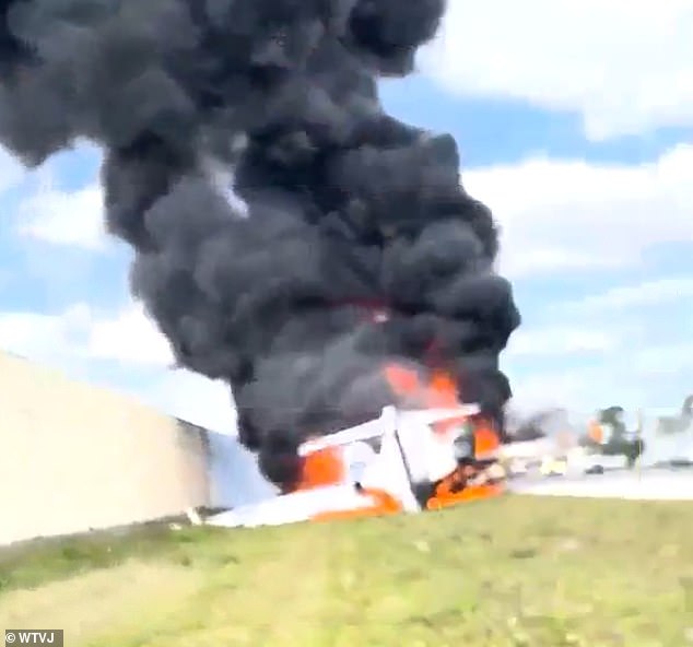 1707808893 551 Horrifying new footage shows the moment private jet smashes on