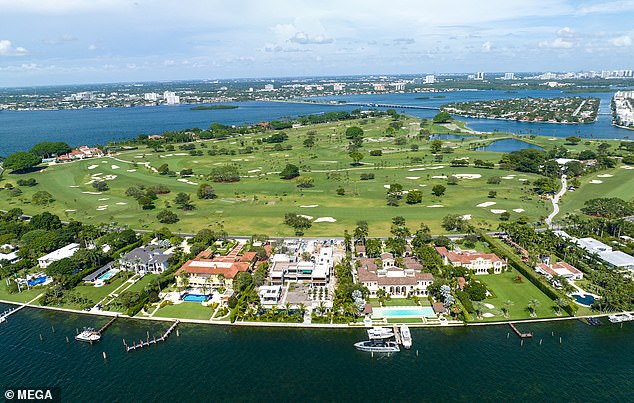 Indian Creek Island, overlooking Biscayne Bay, is known as the 'Billionaire Bunker' thanks to its mega-wealthy residents.  Bezos' move to Florida will save him more than $600 million in taxes over the next year, it appears.