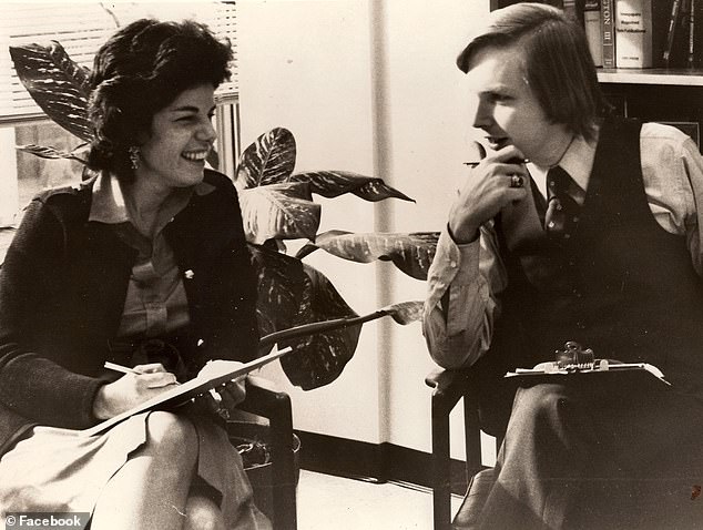 Bob Edwards (right) and Susan Stamberg (left).  The pair co-hosted NPR's flagship evening news program 