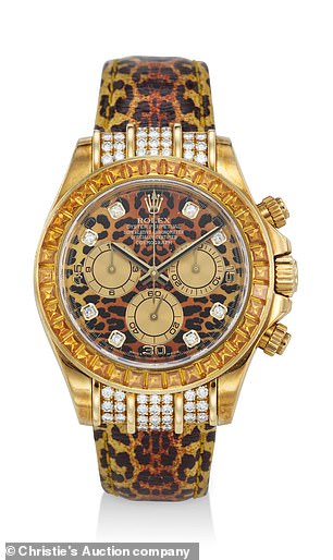 An 'exuberant and rare' 18K gold and diamond Oyster Perpetual wristwatch, estimated to be worth $40,000-$60,000