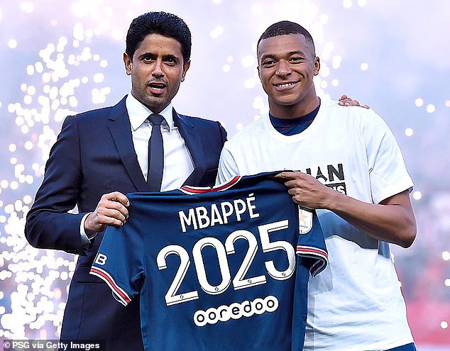 In May 2022, Mbappé agreed to a contract extension to remain with his hometown club until 2025.