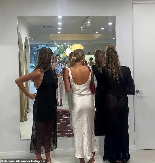 Jacquie - who has more than 270,000 followers - also shared photos of herself and her friends getting glammed up at the event