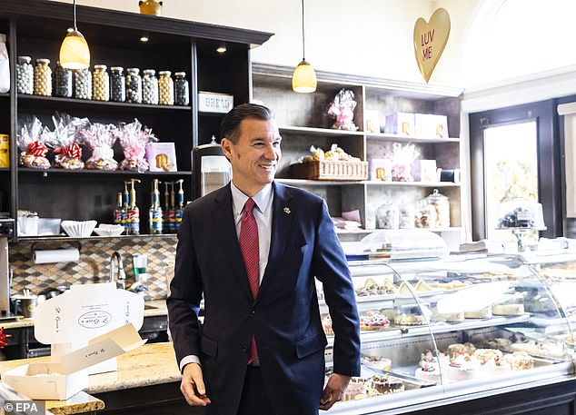 Suozzi previously served three terms in Congress before making an unsuccessful bid for governor.  Above we see him campaigning in Glen Cove, where he was once mayor