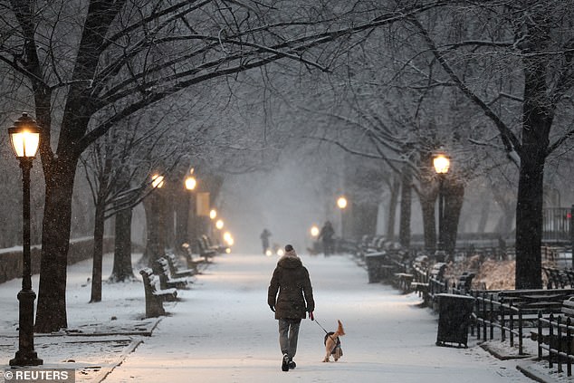 The nation's largest school system in New York City said it was switching to remote learning and closing its buildings on Tuesday because of the approaching storm.