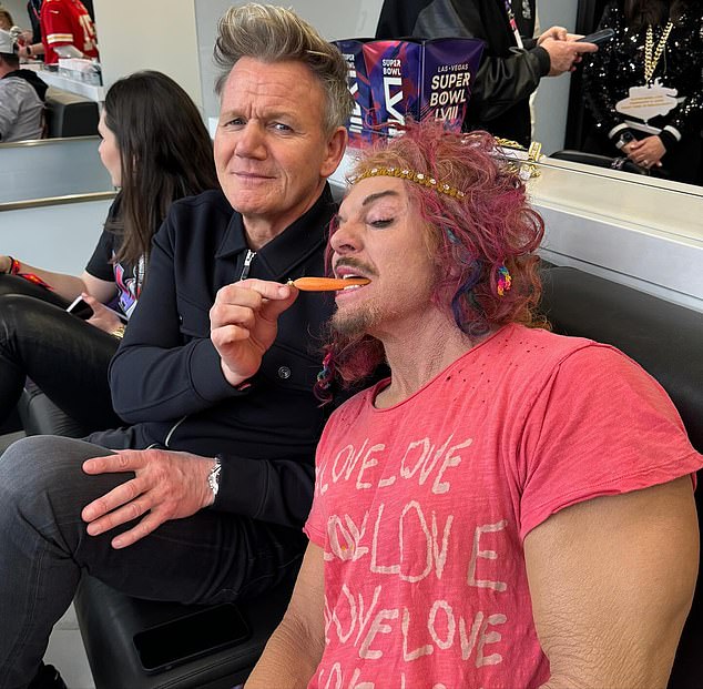 Carrot Top shared a series of photos on his Instagram, including one with Gordon Ramsay