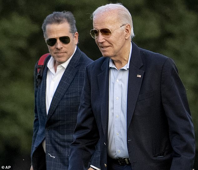 Joe Biden, who was seen with his son Hunter in June, has always maintained he was not involved in Hunter's business dealings