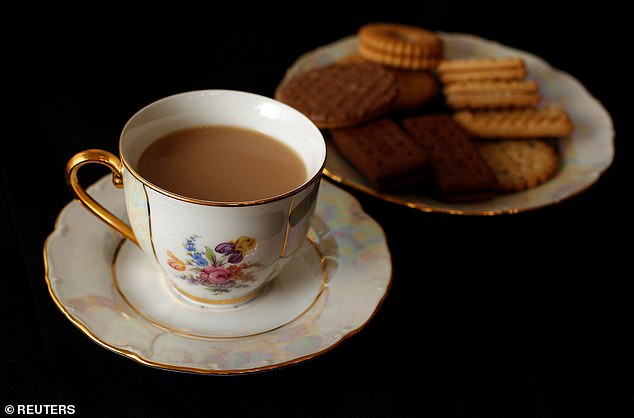 Tea was one of the drinks most commonly referred to by the British, being six times as common as 'champagne' (stock image)