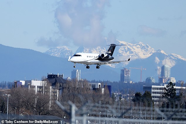 The plane stayed in Vancouver for 39 minutes before departing again for Victoria, where it landed at 12:47 p.m.