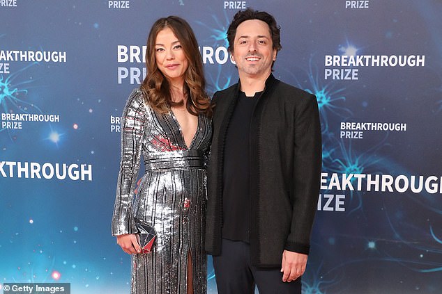 Nicole Shanahan and Sergey Brin attend the 2020 Breakthrough Awards Ceremony