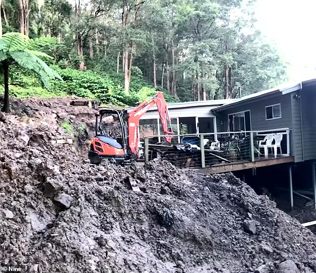 Jo Wong paid Ungounga for building work on her property (pictured) and said she was worried the house would slide down the hill after he messed up a retaining wall