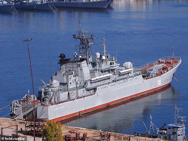 Caesar Kunikov large landing ship, part of the Russian Black Sea Fleet