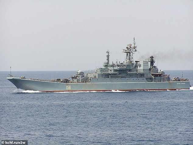 Caesar Kunikov large landing ship, part of the Russian Black Sea Fleet