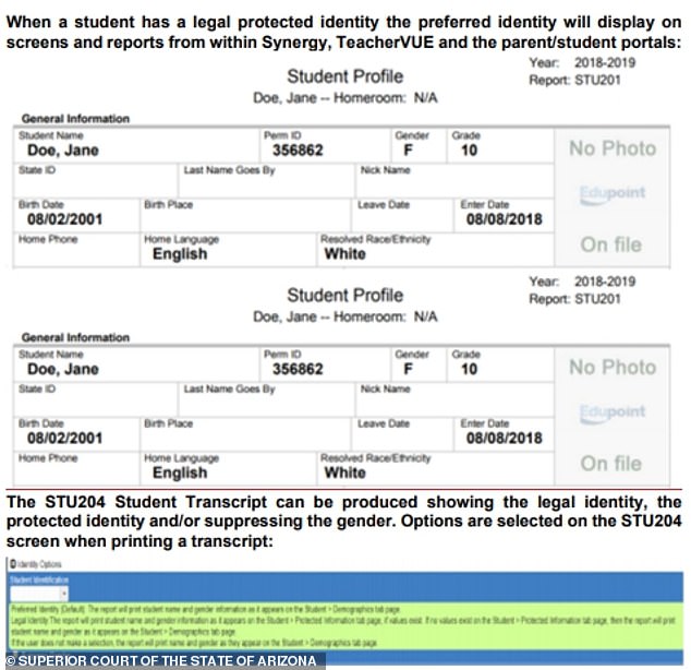 The district's online registration system is set up to include alternate names without alerting parents