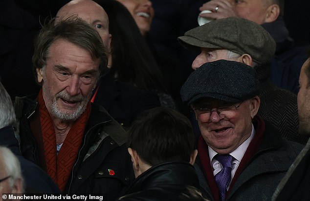 Ratcliffe sat next to Sir Alex Ferguson during United's match against Tottenham last month