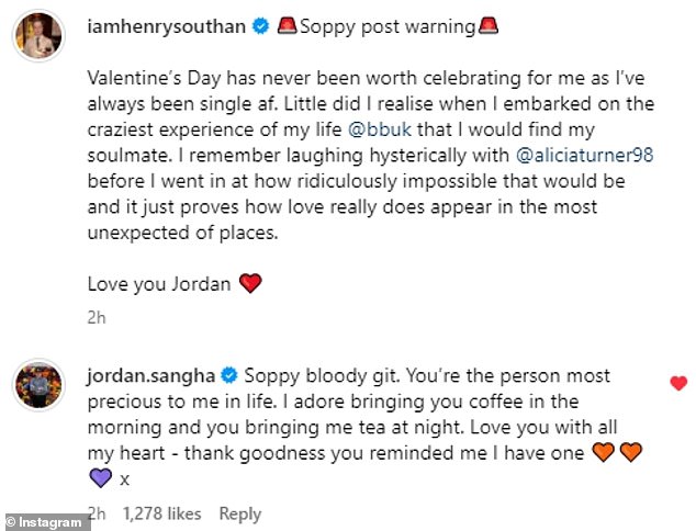 Following Henry's sweet caption, Jordan shared his own adorable tribute to his friend in the comments section, writing, 