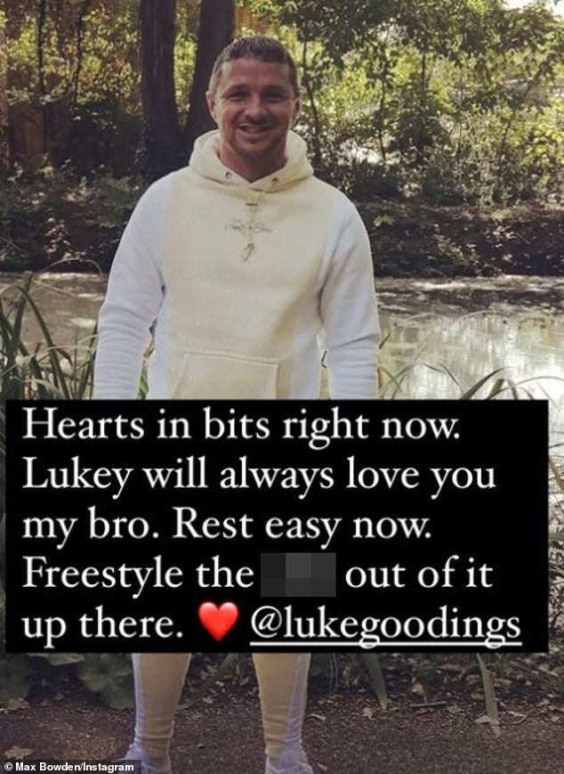 in 2021, he took to his Instagram Story to share an emotional tribute to his late friend, pictured, saying: 'I will always love you my brother'