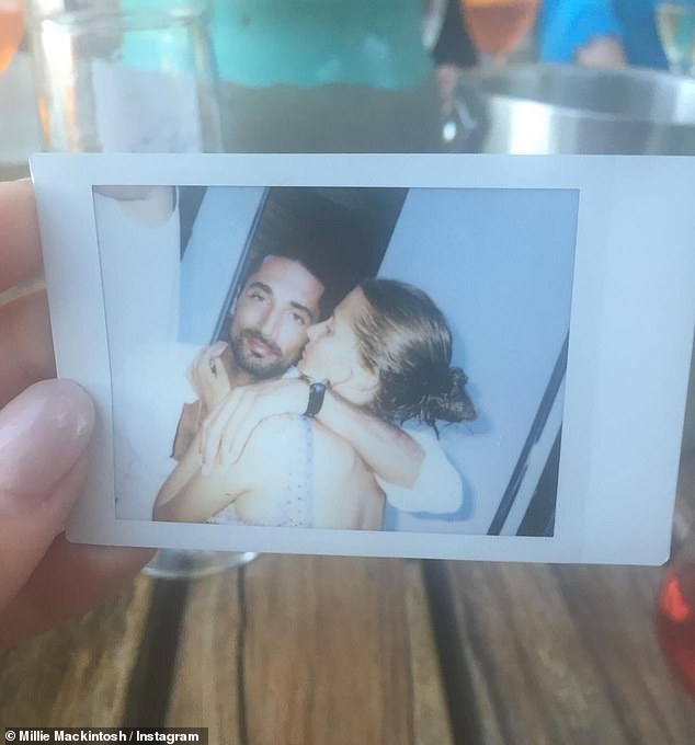 The TV star also shared a loved-up Polaroid photo of the couple