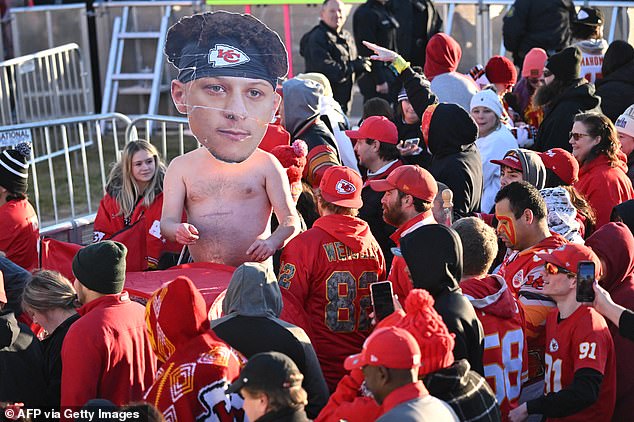 Kansas City fans donned their jerseys and brought homemade Patrick Mahomes signs