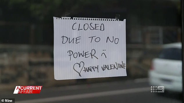 It is one of the biggest power outages in Victorian history and could take weeks to fully resolve (pictured: a store forced to close)