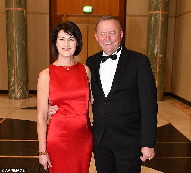 Mr Albanese and his ex-wife Carmel Tebbutt - the former Deputy Premier of NSW.  The potential future Prime Minister said he 'didn't see it coming' when Mrs Tebbutt ended their marriage on New Year's Day 2019