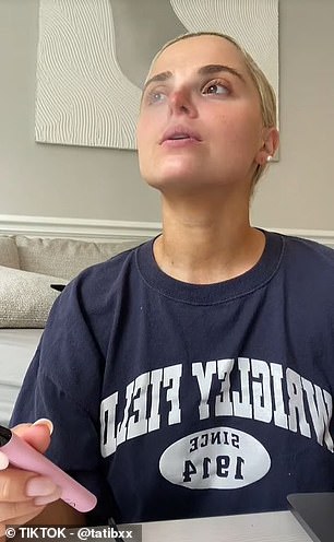 A TikTok user named tatibxx shared a video of her using an essential oil vapor from LUVV Inhealers