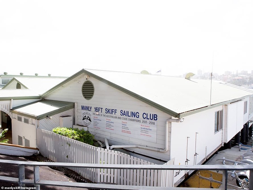 Pink is said to have visited the Manly 16ft Skiff Club on Monday evening with a party of about eight people but was turned away at the door