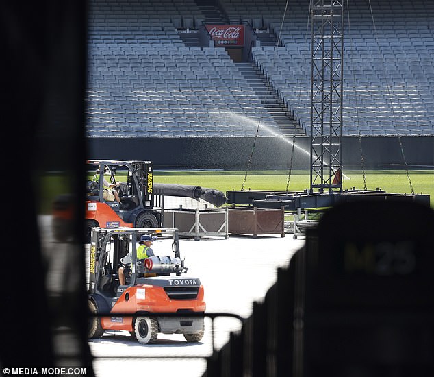 The thousands of empty stands seemed clean and ready to be filled with countless screaming fans