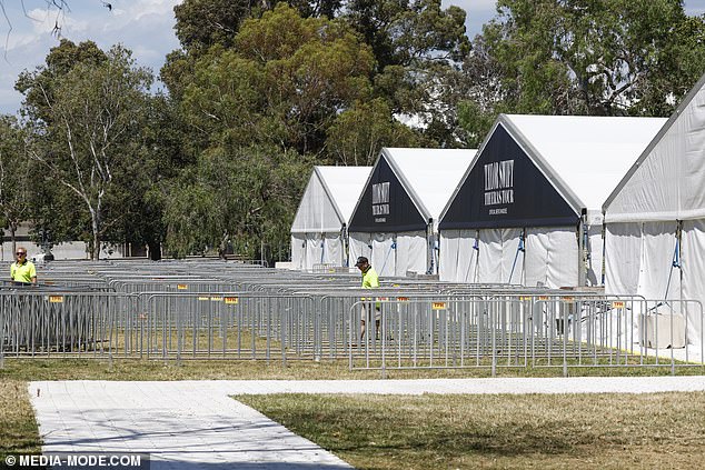 Within one day, every tent is full of boisterous fans