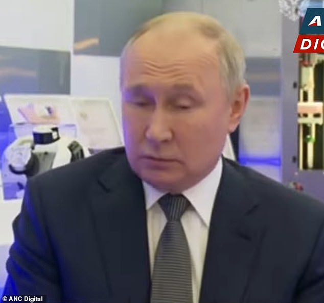 Hours earlier, Putin – in his first comments on the approaching US election – portrayed the 81-year-old Biden as a more reasonable choice, saying: 'He is a more experienced person, he is predictable, he is an old-fashioned politician' , after being asked a question about the mental acuity of the head of state