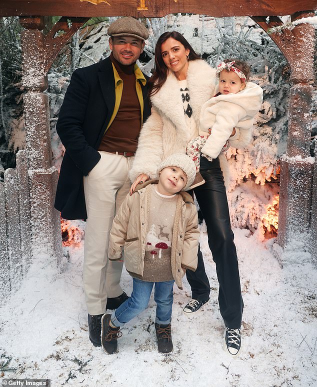 Lucy shares daughter Lilah and son Roman, three, with husband Ryan Thomas (pictured in December last year)