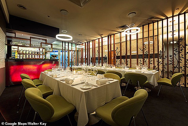 This included a $1,543 dinner at Mezzaluna Restaurant in Sydney, a $1,209 bill at Courgette Restaurant (pictured) in Canberra and a $3,000 meeting at Mabu Mabu in Melbourne