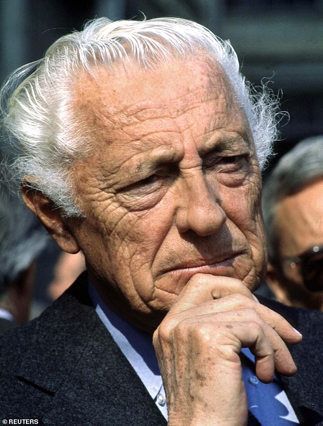 Honorary Chairman of Fiat Gianni Agnelli, the stylish Italian industrialist who transformed Fiat into a global superpower