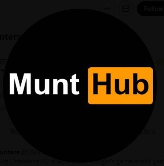 'Munt Hub' is part of the club's profile picture on their X account