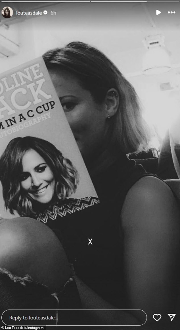 Also paying tribute on Thursday was her good friend, hairstylist Lou Teasdale, who took to her Story to quickly read Caroline's book as she simply dropped a kiss in the caption.