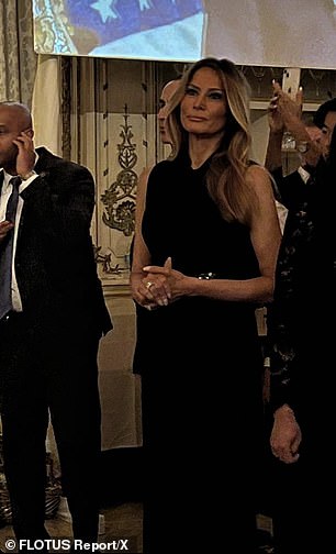 Melania Trump looked stylish in a black jumpsuit at the gala