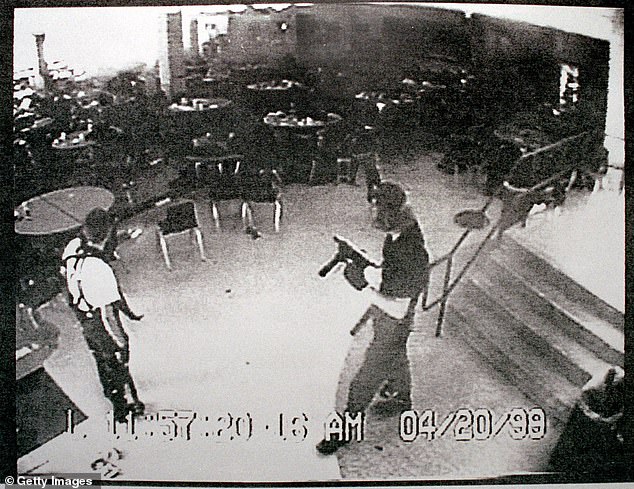 Investigators believe Villasenor may have planned a shooting around April 20, the anniversary of the 1999 attack on Columbine High School in Colorado (pictured), which killed 15 people, including the two shooters.