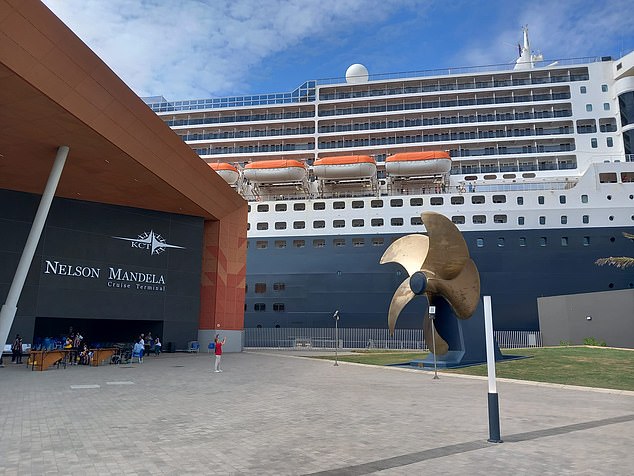 The Queen Mary 2 docked in Durban earlier this month.  The plane is expected to return to the South African port after being forced to reroute