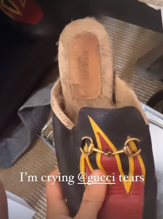 The Byron Bay-based influencer took to her Instagram stories on Thursday to reveal that her $790 Gucci mules had been destroyed by rats in her closet