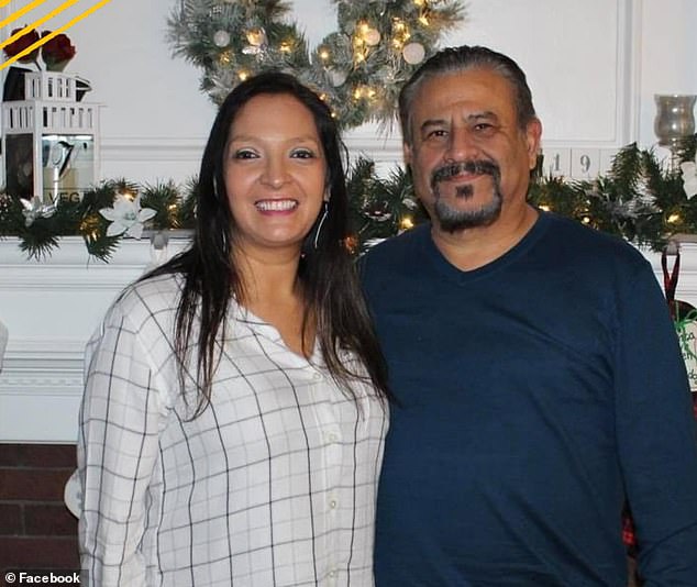 Lisa Lopez-Galvan, pictured here with her husband, Mike Galvan, died from her gunshot wounds at the scene of the crime